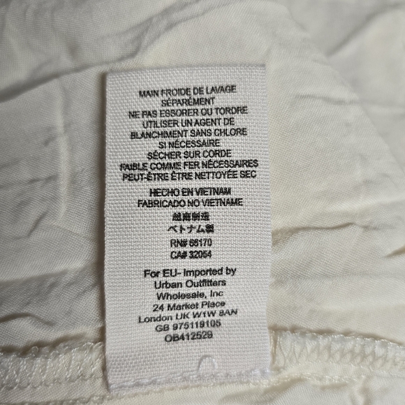 Free People Walking to the Sun Cream Lace Mini Dress Size 10 Boho Drop Waist - Picture 15 of 16